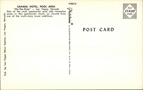 Хотел Sahara басейна Лас Вегас, Невада, Невада Оригиналната реколта картичка