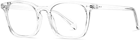 Квадратни очила за четене RESVIO за Жени TR90, Модни Ультралегкие Очила за четене Ярки цветове, Прозрачни