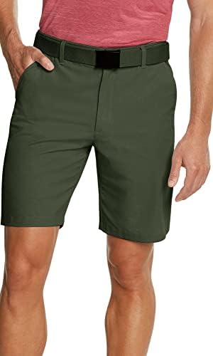 Мъжки къси панталони за голф Dry Fit с Вътрешен шев 10 инча - бързо съхнещи Ежедневни панталони Chinos с Еластичен