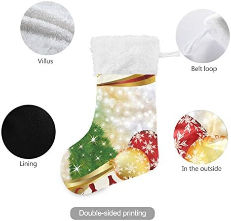 Коледни Чорапи ALAZA, Весели Коледни Класически Персонализирани Големи Чулочные Украса за Семейни Тържества, декорация за