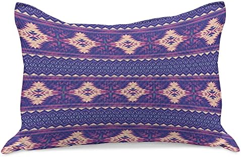 Калъфка за възглавница от вязаного одеяла Ambesonne Aztec, Модерен Принт на мексиканската цивилизация в ярки цветове, Стандартна