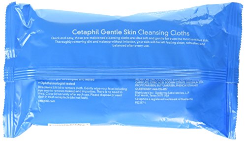 Кърпички за почистване на Cetaphil Размер на 25 карата (опаковка от 5 броя)