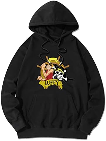 Ubeisy Symish One Piece Hoody Аниме Маймуна D Luffy Пуловер С Качулка на съвсем малък Качулки Облекло Hoody