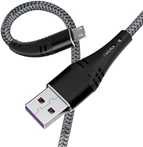Кабел Micro USB, 3 комплекта Зарядно кабел за Android, 6-Футовое бързо зарядно устройство Micro USB в найлонов