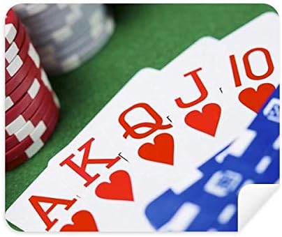 Флаш Сърцето на Хазартни Игри Покер Снимка Плат За Почистване на Екрана за Пречистване на 2 елемента Замшевой Тъкан