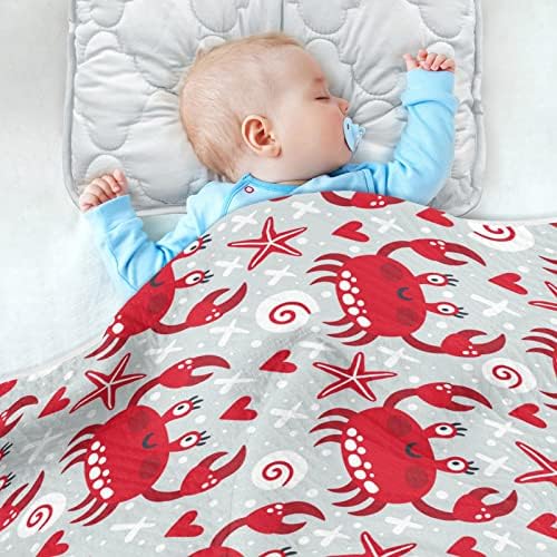 Пеленальное Одеяло с Смешно раци или, Памучно Одеало за Бебета, Като Юрган, Леко Меко Пеленальное Одеало за детско