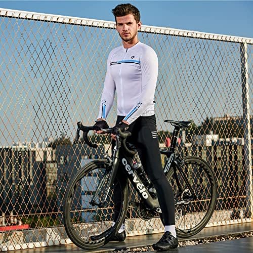 Santic Мъжки Вело Панталони Дълги 4D Меки Велосипедни Чорапогащник Гамаши За Езда На Открито Велосипедни Панталони