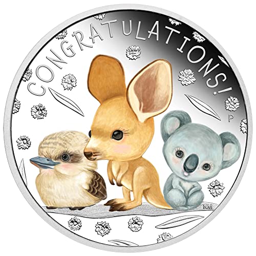 2023 DE Модерна Възпоменателна Сребърна монета PowerCoin за Новородени 1/2 Унция 50 Цента Австралия 2023 Proof