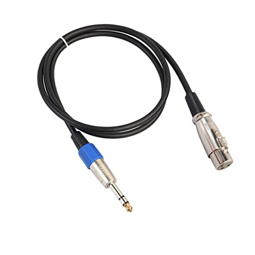 Дебел аудио кабел с конектор от контакта до 6,35 мм Штекерный Жак за Микрофон Високоговорител Усилвател Китара