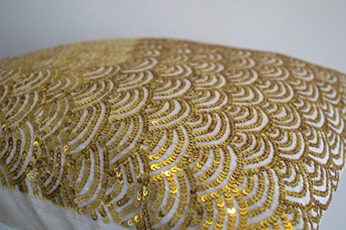 Златни Калъфки Amore Beaute Ръчно изработени от изкуствена коприна с цвят на Слонова кост, с Подробна информация за Декорация