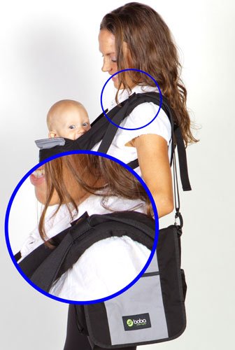 Чанта за памперси Boba Pack през рамо може да се монтира към нови носители на Boba 3g и 4g Лила