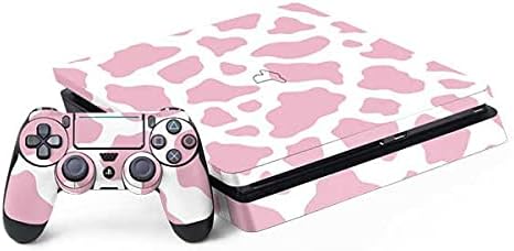 Игри кожата Skinit Decal, Съвместим с PS4 Тънък Пакет - Официално Лицензиран Оригинален дизайн с принтом Розова