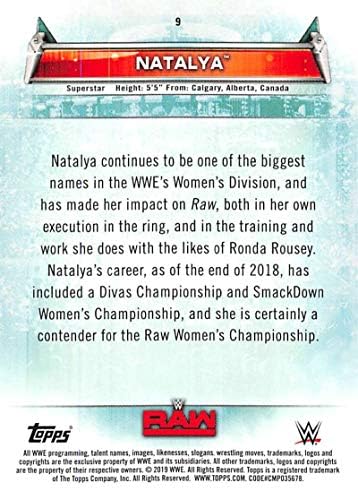 Търговската картичка 2019 Topps WWE Women ' s Division 9 Gogol Борба