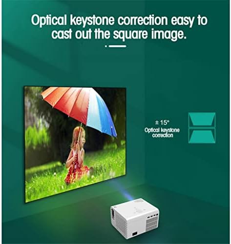 QFWCJ Проектор за домашно кино с разделителна способност от 1080p HD видео игра, Преносим филм проектор с резолюция