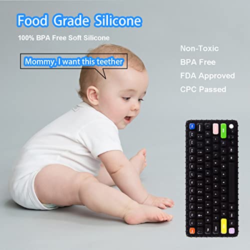 Besosay Детска Клавиатура, Играчки за никнене на млечни зъби за бебета 0-3, 0-6, 6-12 месеца | Мека Силиконова Детска