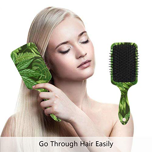 Четка за коса на въздушна възглавница Vipsk, Многоцветни Пластмасови зелени листа, Подходящ за добър масаж и
