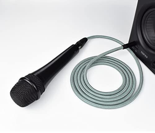 Микрофон кабел Ihurlu 1/8-XLR, 3,3 Метра, XLR жак за стерео с 3.5 мм кабел Mini TRS Aux, които не са симетрични, с