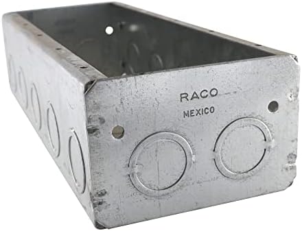Кутия за зидария Hubbell-Raco 694, на 5 групи, дълбочина 2-1/2 инча, кос 1/2 и 3/4 инча, Стомана