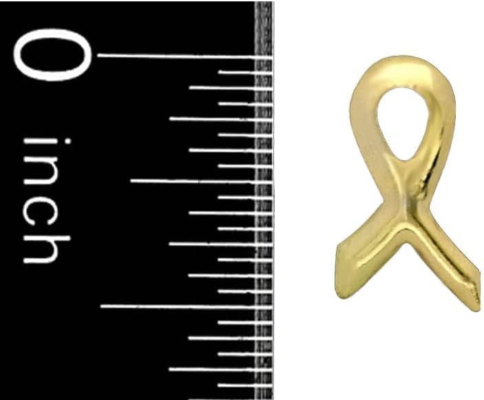 Карфици със сатенена панделка от синдром на Даун – Игли със синя и жълта лента, за да информира за синдрома на