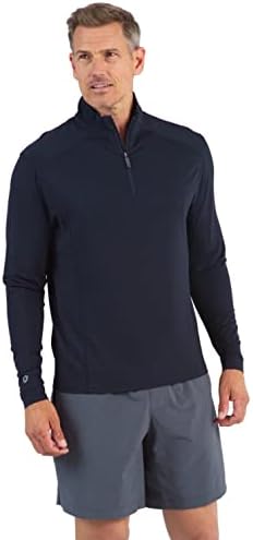 Мъжки спортни дрехи IBKUL СЪС защита От слънцето UPF 50 + Icefil Cooling Tech, Пуловер с имитация на вратата и дълъг