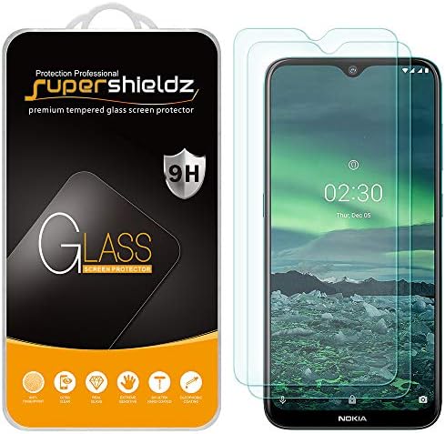 (2 опаковки) Supershieldz е Предназначен за Nokia 2.3 Защитно фолио от закалено стъкло, не се драска, без мехурчета