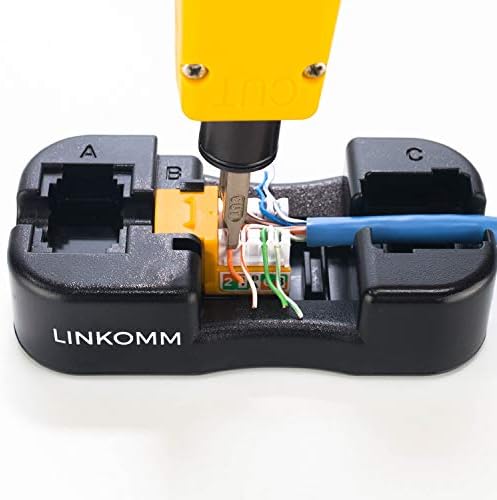 LINKOMM 50-Pack RJ-45 основа cat6a Тънък профил UTP версия неекранирана Трапецеидальный конектор с Пробивным държач за дланта