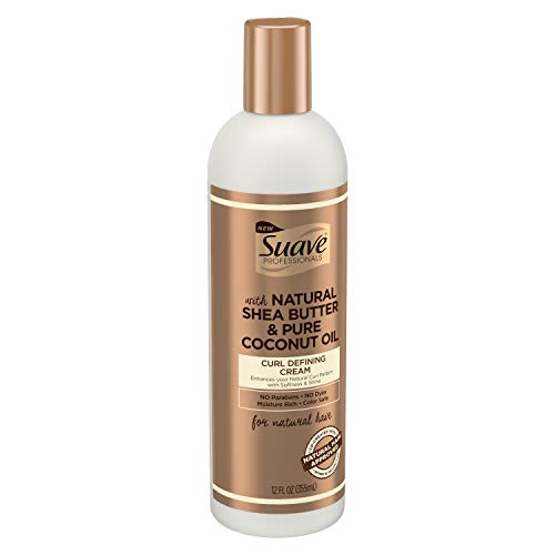 Крем за коса Suave Professionals за естествена коса Масло от шеа и кокосово масло, за да вълнообразни и къдрава коса без
