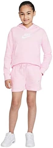 Мек вълнен плат Пуловер с качулка на Найки Girls' Sportswear Club