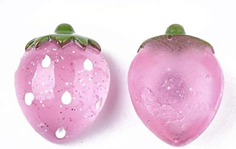 arricraft 20 бр. апликации ягоди Кабошоны от смола с блестяща пудра, окачване с плоска задна част от Слуз diy,