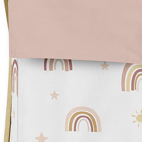 Sweet Jojo Designs Boho Rainbow Кошница за дрехи, за бебешки дрехи - Розов Руж, Пыльное Розово Злато, Жълт, Лилав, Тъмно