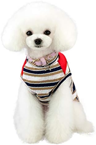 Дрехи за домашни любимци на малки Кучета, Шарени Двуногая тениска с Писмото Принтом Очарователен, уютен кученце,