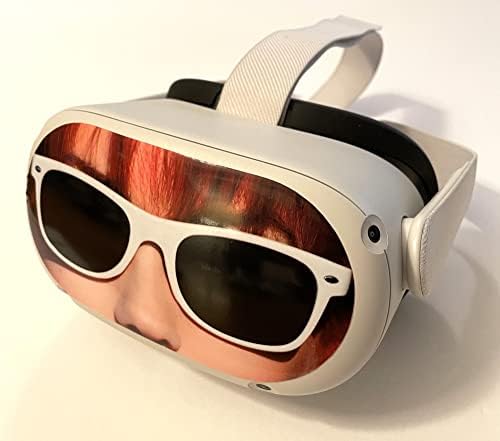 Червена с бял стикер за Слънчеви очила за виртуална слушалки Quest 2 - Meta / Oculus - Лъскава vinyl стикер
