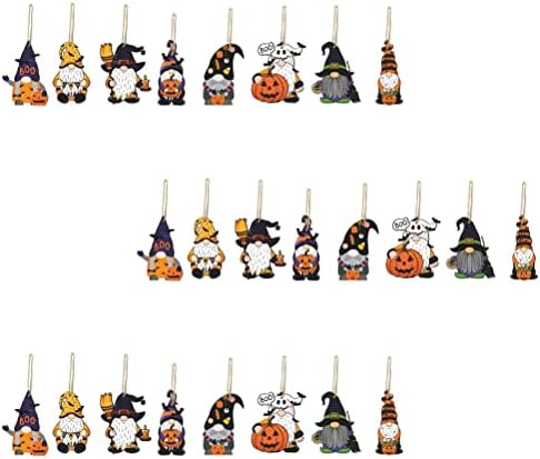TENDYCOCO 1 Комплект Суспензии с участието на Gnome за Хелоуин, Декоративни Дървени Висулки за Парти на Хелоуин