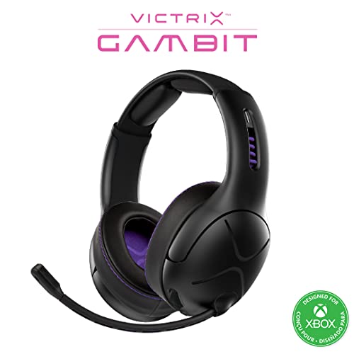 Безжичен и жичен детска слушалки Victrix Gambit Black с микрофон - Microsoft Xbox One Series X|S, PC - Професионална
