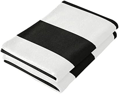 Комплекти хавлиени Кърпи susiyo, 2 опаковки, Класически Кърпи за Ръце в Черно-Бяла Ивица, Мек Абсорбиращи, бързо