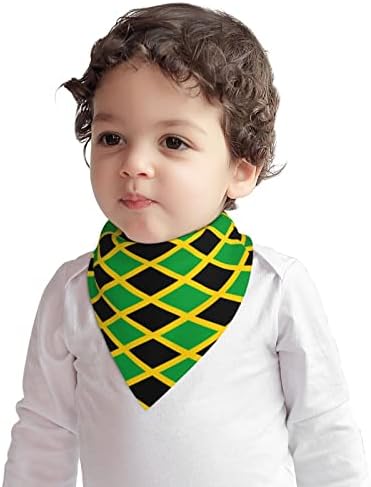 Памучни Бебешки Лигавници Augenstern Флаг Ямайка Карибски Детска Кърпа Лигавници За Никнене На Млечни Зъби
