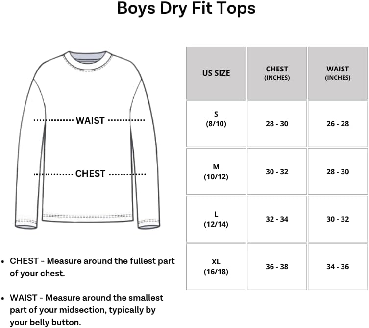 4 Опаковки: Младежка тениска с дълъг ръкав за активни спортни изяви, Впитывающая влага, За момчета и Момичета.