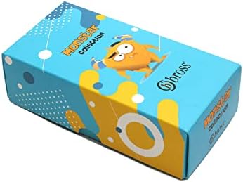 Колекция BROSS Monster, 4 опаковки Детски Чорапи С Предавателна кутия, Подарък За Деца, Подарък е за Него, Смешни Чорапи,
