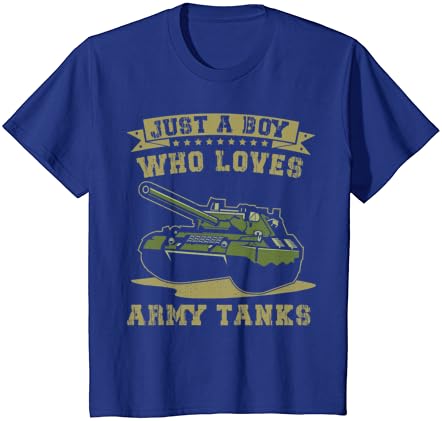 Просто Момче, Което Обича Армейските Танкове Военна Тениска WW2 Tanks