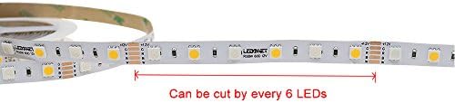LEDENET Led лента 16,4 фута/5 М SMD 5050 12 В RGB Топло Бяло 300 Светодиоди е Гъвкава RGBWW Лента Лента Лампа Неводостойкая