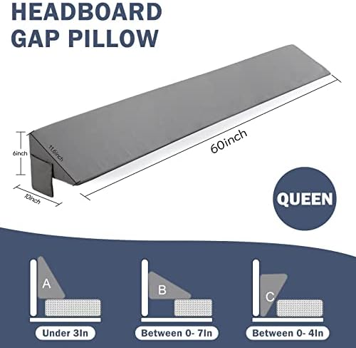 Cushore Queen (60 x10x6) XL Нощни Клиновидная възглавница за таблата на леглото, Пълнител Клиновидного изчистване