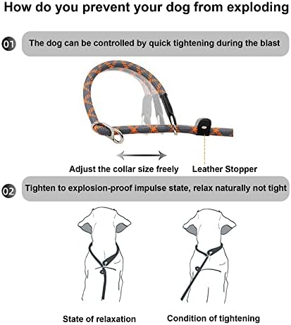 Каишка за кучета BAOBOTE дължина от 6 фута, устойчив на удари, с две дръжки с подложка за движение, Здрава Каишка за