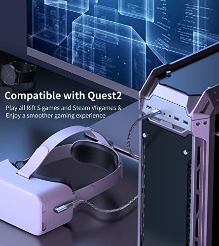 Кабел Sweguard VR Линк е 16 фута, съвместим с Oculus Quest 2, USB 3.2 Gen 1, USB кабел A-C USB с високоскоростен
