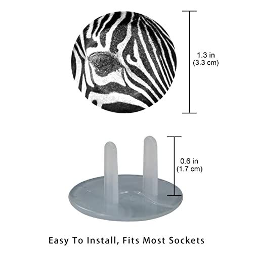 24 Опаковки на Защитени от деца Електрически Защитни Капачки За защита от деца Капачки за контакти Zebra