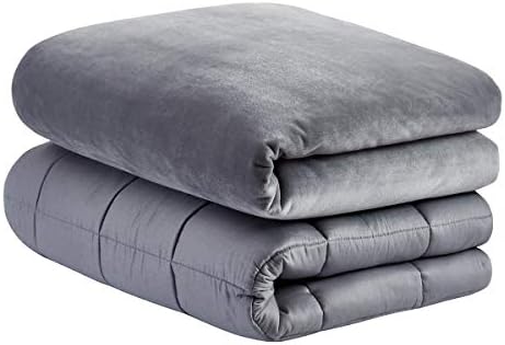 Утяжеленное одеяло ZZZhen - 48 72 15 паунда Одеяло с норковым калъф - Висококачествена тежки одеала - Спокоен сън за