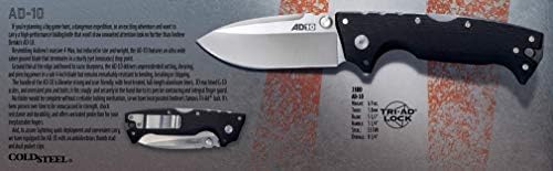 Тактически Сгъваем нож Cold Steel AD 10 AD-15 с ключалка и джобна клипсой - Нож от неръждаема стомана S35VN
