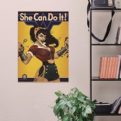 MIGHTYPRINT DC Comics - Невероятното Чудо-жена - Лигата на Справедливостта - Силни стенни рисунки с размер 17 х 24 инча – НЕ от хартия – Официално лицензиран артикул