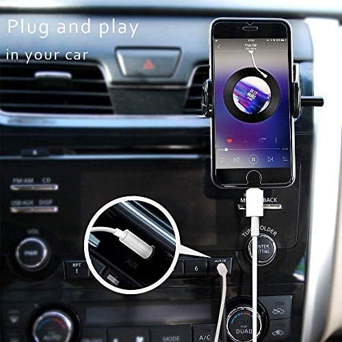 [Сертифициран от Apple Пфи] Aux Кабел за iPhone, AUX аудио кабел от Светкавица до 3,5 мм за автомобилни стерео системи-Съвместим