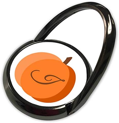 3dRose Печат City - Типография - Курсивная надпис с монограм I Вътре orange тиква на бял фон. - Телефонно обаждане (phr_322866_1)