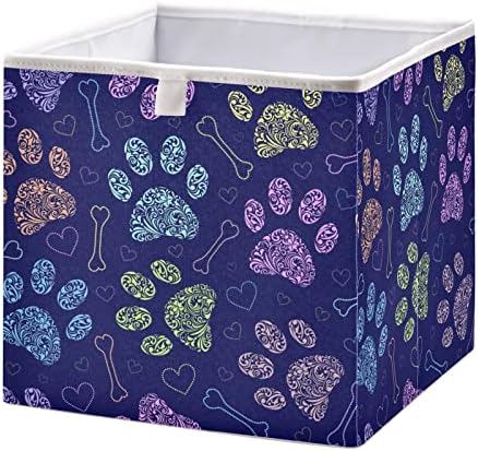 Emelivor Цветна кутия за съхранение на кубчета с крака на животните, Сгъваеми Кубчета за съхранение, Водоустойчив